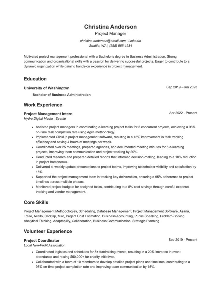 does fundraising projects count as project management 1737233838