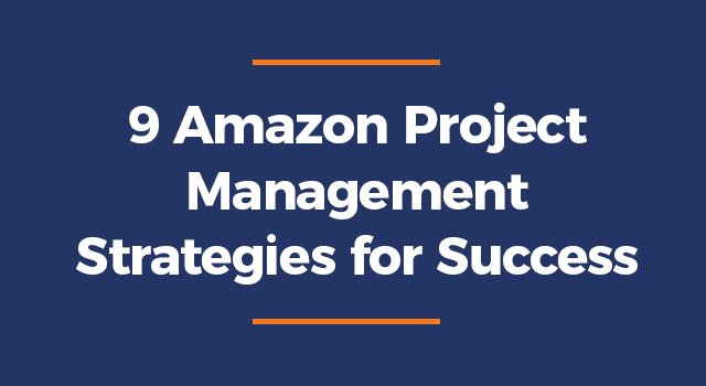 how does amazon use project management 1737233909